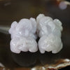 Pair of Type A Burmese Jade Jadeite Pixiu - 86.02g - Huangs Jadeite and Jewelry Pte Ltd