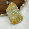 Type A Yellow and Green Jade Jadeite Shan Shui Pendant - 50.0g 66.6 by 39.3 by 13.9mm - Huangs Jadeite and Jewelry Pte Ltd
