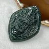 Type A Old Mine Blueish Green Jambhala Jade Jadeite 40.6g 63.0 by 48.7 by 11.0mm - Huangs Jadeite and Jewelry Pte Ltd