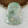 Type A Green, Lavender and Red Jade Jadeite Dragon Pendant 55.04g 74.2 by 48.7 by 8.4 mm - Huangs Jadeite and Jewelry Pte Ltd