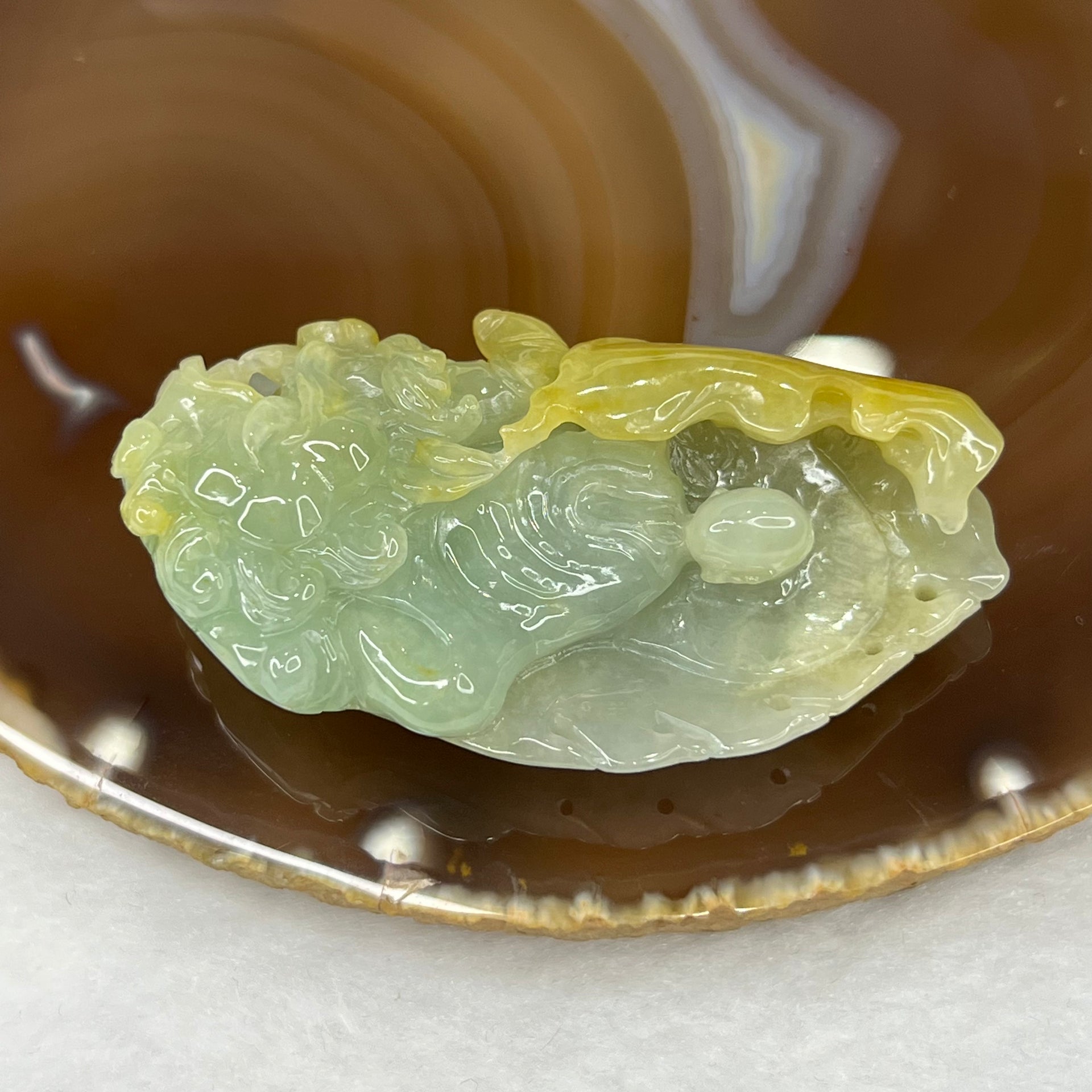 Gui Ren Grand Master Certified ICY Type A Green Jadeite Shan Shui with Gui Ren