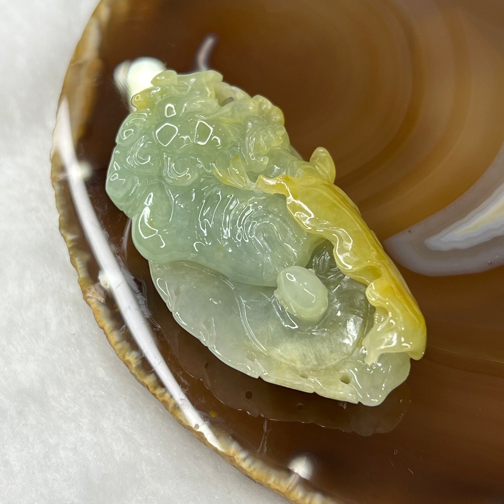 Gui Ren Grand Master Certified ICY Type A Green Jadeite Shan Shui with Gui Ren