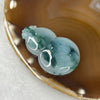Type A Sky Blue and Green Piao Hua Jade Jadeite Hulu Pendant 16.66g 51.2 by 31.5 by 6.5 mm - Huangs Jadeite and Jewelry Pte Ltd