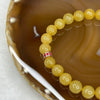 Type A Yellow Jadeite Bracelet 20.80g 8.2mm/bead 23 beads - Huangs Jadeite and Jewelry Pte Ltd