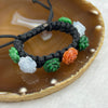 Type A Green and Red Jade Jadeite Flower Bracelet 14.34g 12.2 by 12.2 by 4.1 mm - Huangs Jadeite and Jewelry Pte Ltd