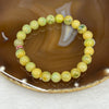 Type A Yellow and Green Jadeite Bracelet 20.45g 7.9mm/bead 23 beads - Huangs Jadeite and Jewelry Pte Ltd