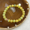 Type A Yellow and Green Jadeite Bracelet 20.45g 7.9mm/bead 23 beads - Huangs Jadeite and Jewelry Pte Ltd