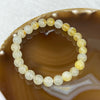 Type A Yellow Jadeite Bracelet 17.77g 7.7mm/bead 24 beads - Huangs Jadeite and Jewelry Pte Ltd