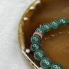 Type A Blueish Green Jade Jadeite Beads Bracelet 26.07g 8.9mm/bead 21 Beads - Huangs Jadeite and Jewelry Pte Ltd