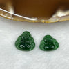 Type A Green Jade Jadeite Milo Buddha Pendant -1.61g 14.7 by 14.7 by 2.8 mm - Huangs Jadeite and Jewelry Pte Ltd