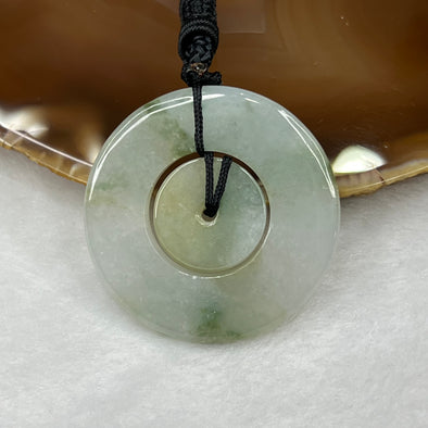 Type A Piao Hua Green Jade Jadeite Ping An Kou - 18.55g 43.1 by 43.1 by 4.0mm - Huangs Jadeite and Jewelry Pte Ltd