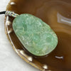 Type A Semi Icy Green Jade Jadeite Dragon Pendant 49.48g 65.9 by 43.0 by 10.5 mm - Huangs Jadeite and Jewelry Pte Ltd