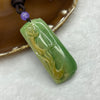 Type A Apple Green with Yellow Jade Jadeite Birds Pendant 22.14g 50.2 by 20.8 by 11.0 mm - Huangs Jadeite and Jewelry Pte Ltd