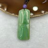 Type A Apple Green with Yellow Jade Jadeite Birds Pendant 22.14g 50.2 by 20.8 by 11.0 mm - Huangs Jadeite and Jewelry Pte Ltd