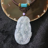 Icy Type A Burmese Jade Jadeite Lavender Feng Shui Guan Yin Religion Pendant - Huangs Jadeite and Jewelry Pte Ltd