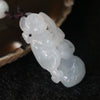 Icy Type A Burmese Jade Jadeite Monkey on a Peach Feng Shui Pendant with NGI Cert 18.31g 44.1 by 20.3 by 13.7mm - Huangs Jadeite and Jewelry Pte Ltd