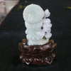 Type A Burmese Jade Jadeite Feng Shui Guan Yin & Tong Zi Display with NGI cert 334.67g 116.7 by 70.5 by 35.5mm - Huangs Jadeite and Jewelry Pte Ltd