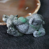 Type A Burmese Black Jade Jadeite Bear - 132.32g L74.1 W41.0 D35.6mm - Huangs Jadeite and Jewelry Pte Ltd