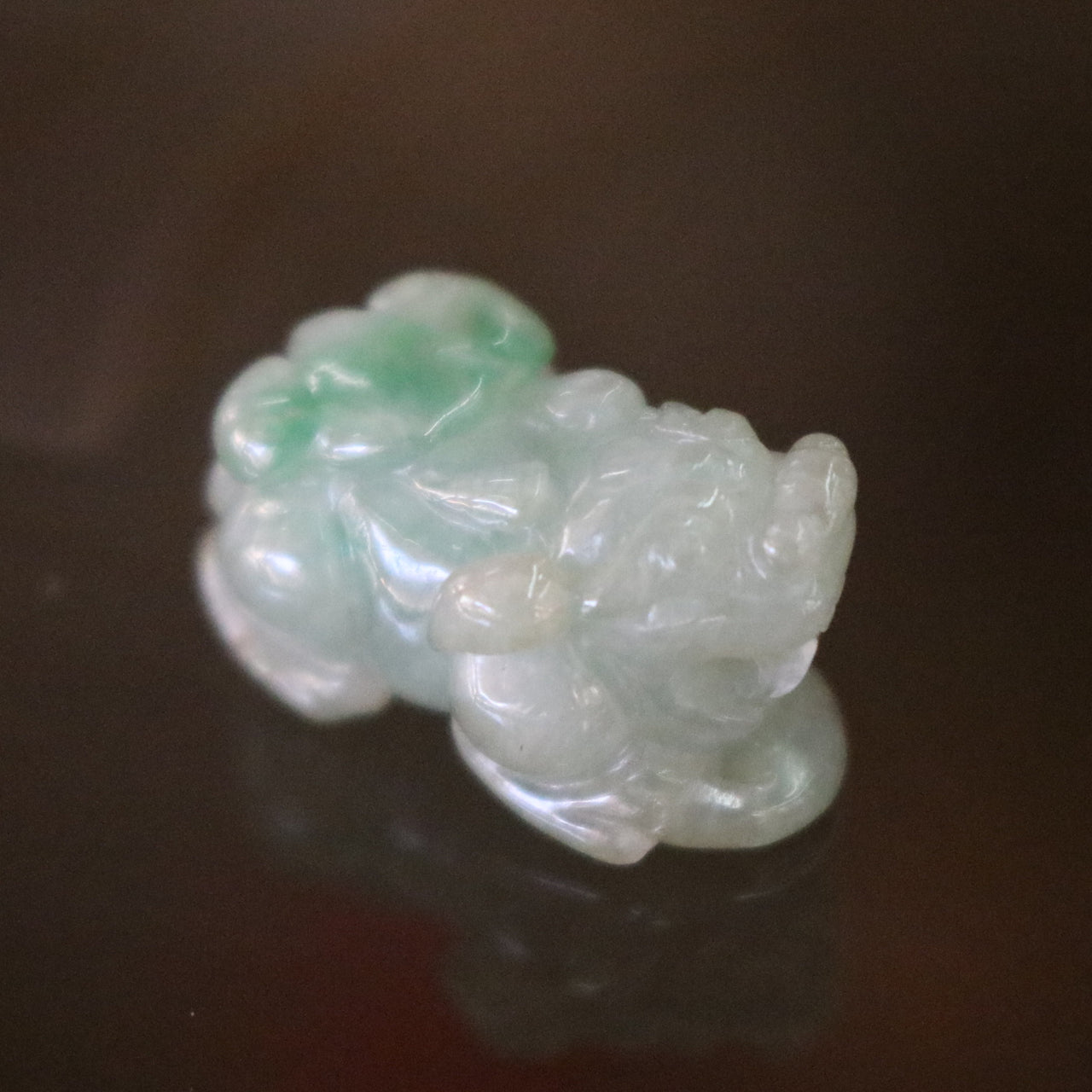 Type A Burmese Jade Jadeite Pixiu - 3.37g L18.6 W10.7 D10.0mm - Huangs Jadeite and Jewelry Pte Ltd