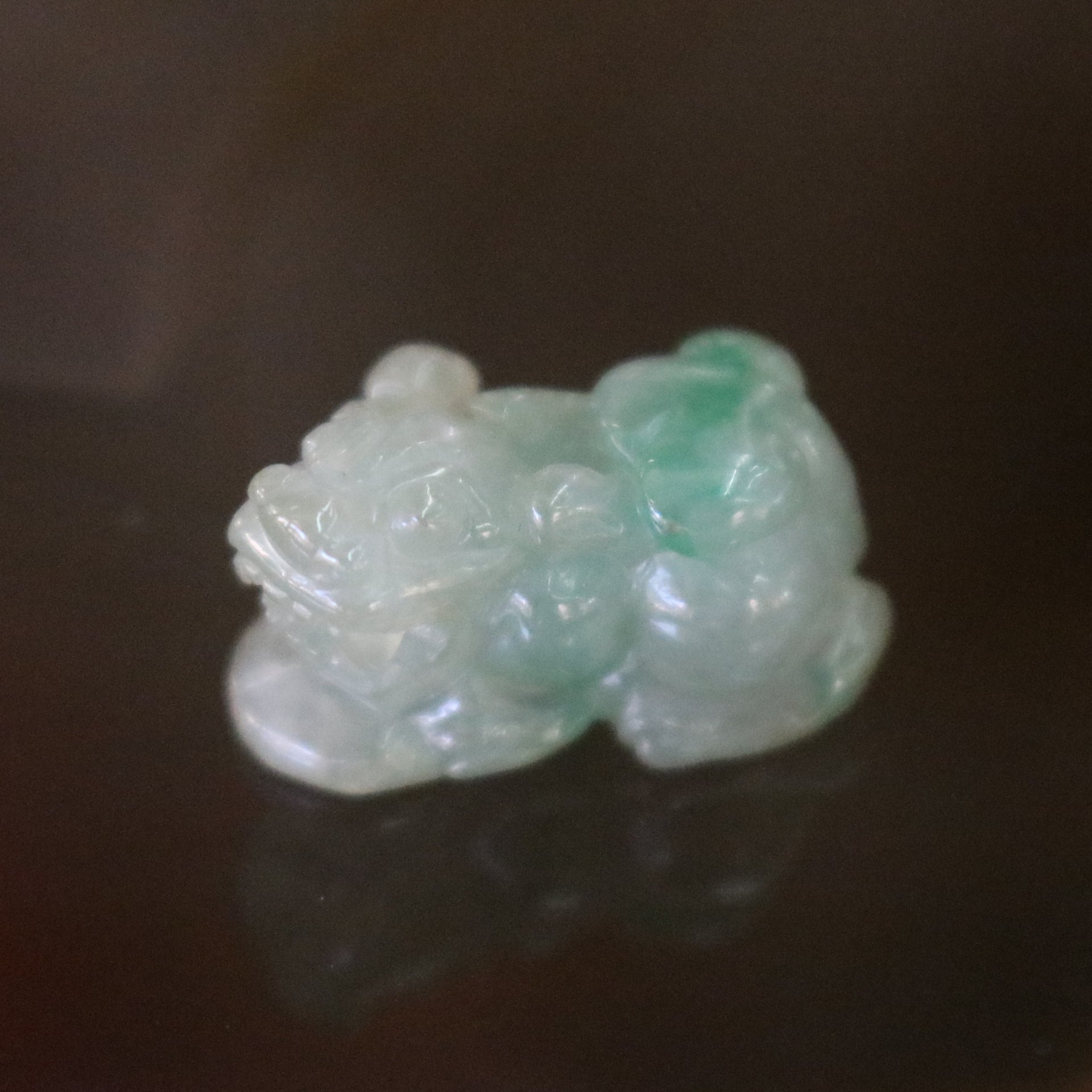 Type A Burmese Jade Jadeite Pixiu - 3.37g L18.6 W10.7 D10.0mm - Huangs Jadeite and Jewelry Pte Ltd