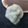 Natural Vintage Nephrite Monk with a Fan Display - 52.77g L41.9 W44.7 D20.8mm - Huangs Jadeite and Jewelry Pte Ltd
