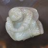 Natural Vintage Nephrite Monk with a Fan Display - 52.77g L41.9 W44.7 D20.8mm - Huangs Jadeite and Jewelry Pte Ltd