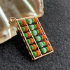 Type A Burmese Jade Jadeite 18k Rose Gold Abacus - 4.71g 32.7 by 20.4 by 4.5mm - Huangs Jadeite and Jewelry Pte Ltd