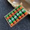 Type A Burmese Jade Jadeite 18k Rose Gold Abacus - 4.71g 32.7 by 20.4 by 4.5mm - Huangs Jadeite and Jewelry Pte Ltd