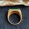 Type A Burmese Jade Jadeite 18k Rose Gold & Diamond Rings - 4.99g US8.5 HK19 - Huangs Jadeite and Jewelry Pte Ltd