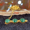 Type A Burmese Icy Jade Jadeite 18k Yellow Gold Pendant - 3.29g 36.7 by 8.2 by 5.8mm - Huangs Jadeite and Jewelry Pte Ltd