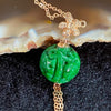 Type A Burmese Jade Jadeite 18k Rose Gold Pendant - 2.94g 10.7mm bead - Huangs Jadeite and Jewelry Pte Ltd