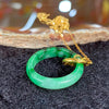 Type A Burmese Jade Jadeite Ring 18k Yellow Gold Pendant - 4.60g 25.1 by 25.1 by 5.0mm - Huangs Jadeite and Jewelry Pte Ltd