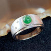 Type A Burmese Jade Jadeite 18K White gold Ring - 4.05g US7.45 HK17 - Huangs Jadeite and Jewelry Pte Ltd