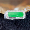 Type A Burmese Jade Jadeite 18k White Gold - 4.25g size adjustable - Huangs Jadeite and Jewelry Pte Ltd