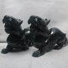 Black Jadeite Jade Pi Xiu Tian Lu Display Pair for Wealth & Protection - Huangs Jadeite and Jewelry Pte Ltd