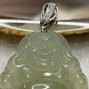 Type A Faint Green & Yellow Jade Jadeite 18K Gold Clasp Milo Buddha - 3.03g 27.0 by 21.1 by 5.4mm - Huangs Jadeite and Jewelry Pte Ltd