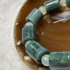 Type A Blueish Green Lu Lu Tong Barrel Jade Jadeite Bracelet 63.54g 12.6mm/piece 10 pieces - Huangs Jadeite and Jewelry Pte Ltd