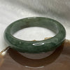 Type A Green with Brownish Yellow Patches Jade Jadeite Bangle - 62.96g Inner Diameter 57.9mm Thickness 14.3 by 8.0mm - Huangs Jadeite and Jewelry Pte Ltd