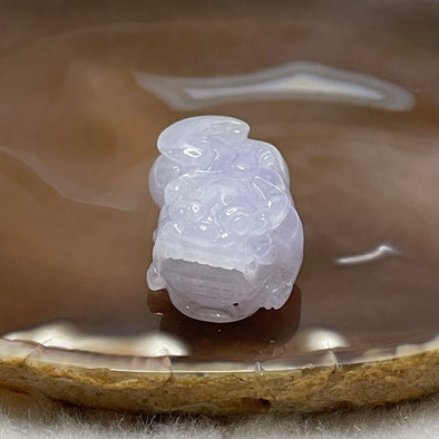 Type A Faint Lavender & Green Jade Jadeite Pixiu & Ruyi Charm - 19.68g 36.5 by 20.5 by 14.5mm - Huangs Jadeite and Jewelry Pte Ltd