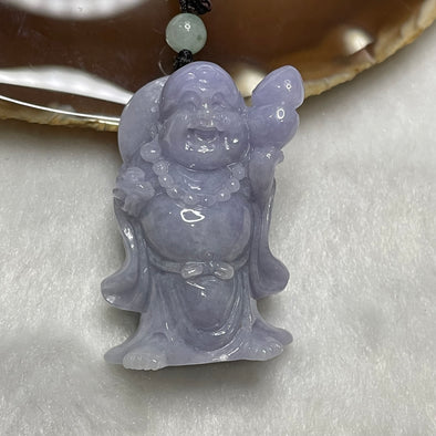 Type A Full Lavender Jade Jadeite Milo Buddha 40.47g 43.5 by 29.2 by 18.4mm - Huangs Jadeite and Jewelry Pte Ltd