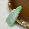 Type A Green Jade Jadeite Dragon Pendant 10.68g 39.1 by 18.8 by 6.5mm - Huangs Jadeite and Jewelry Pte Ltd