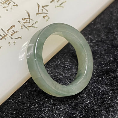 Type A Burmese Green Jade Jadeite Ring - 3.67g US 8 HK 17 Inner Diameter 18.5mm - Huangs Jadeite and Jewelry Pte Ltd