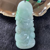 Type A Apple Green Jadeite Guan Yin Pendant 46.15g 72.9 by 30.1 by 11.2mm - Huangs Jadeite and Jewelry Pte Ltd