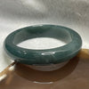 Type A Blueish Green Jade Jadeite Bangle - 69.95g Inner Diameter 56.9mm Thickness 13.5 by 7.9mm - Huangs Jadeite and Jewelry Pte Ltd