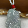 Type A Sky Blue and Lavender Jade Jadeite Horse Pendant - 14.80g 48.2 by 24.1 by 5.4 mm - Huangs Jadeite and Jewelry Pte Ltd