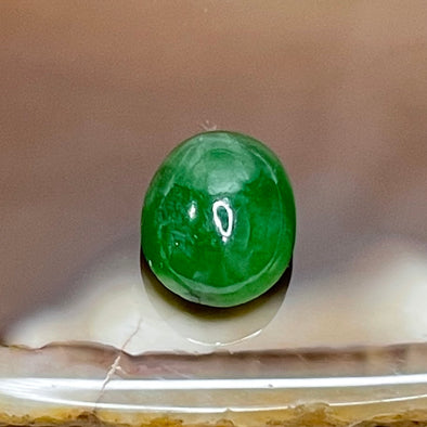 Type A Green Jade Jadeite Cabochon for Setting - 0.7g 9.3 by 7.2 by 4.3m - Huangs Jadeite and Jewelry Pte Ltd