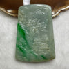 Rare High Quality Type A Shan Shui Jade Jadeite with Imperial Green Veins 102.12g 73.0 by 50.7 by 11.7mm - Huangs Jadeite and Jewelry Pte Ltd