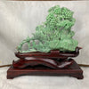 Rare Full Apple Green Buddha & Disciple Shan Shui Display 2,490g 300.0 by 230.0mm by 60.0mm with wooden stand 2,345g Total 4,835g 350.0 by 350.0 by 120.0mm - Huangs Jadeite and Jewelry Pte Ltd