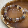 Natural Purple Titanium Crystal Bracelet 22.2g 9.4mm/beads 21 beads - Huangs Jadeite and Jewelry Pte Ltd