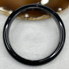 Type A Black Jadeite Bangle 38.86g inner diameter 60.7mm 9.2 by 7.6mm - Huangs Jadeite and Jewelry Pte Ltd